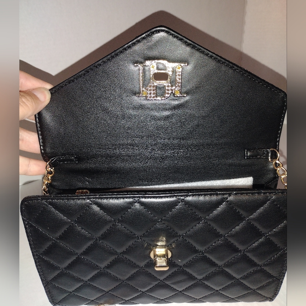 Badgley Mischka Black Quilted Crossbody Bag - Picture 8 of 10